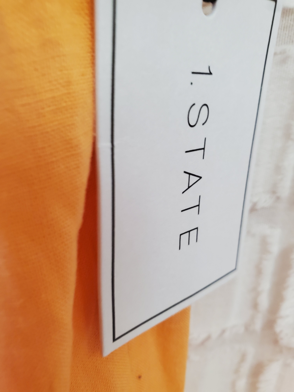 1. State Peach-Orange Tiered Spaghetti-Strap Midi Dress With Pockets - Picture 3 of 9